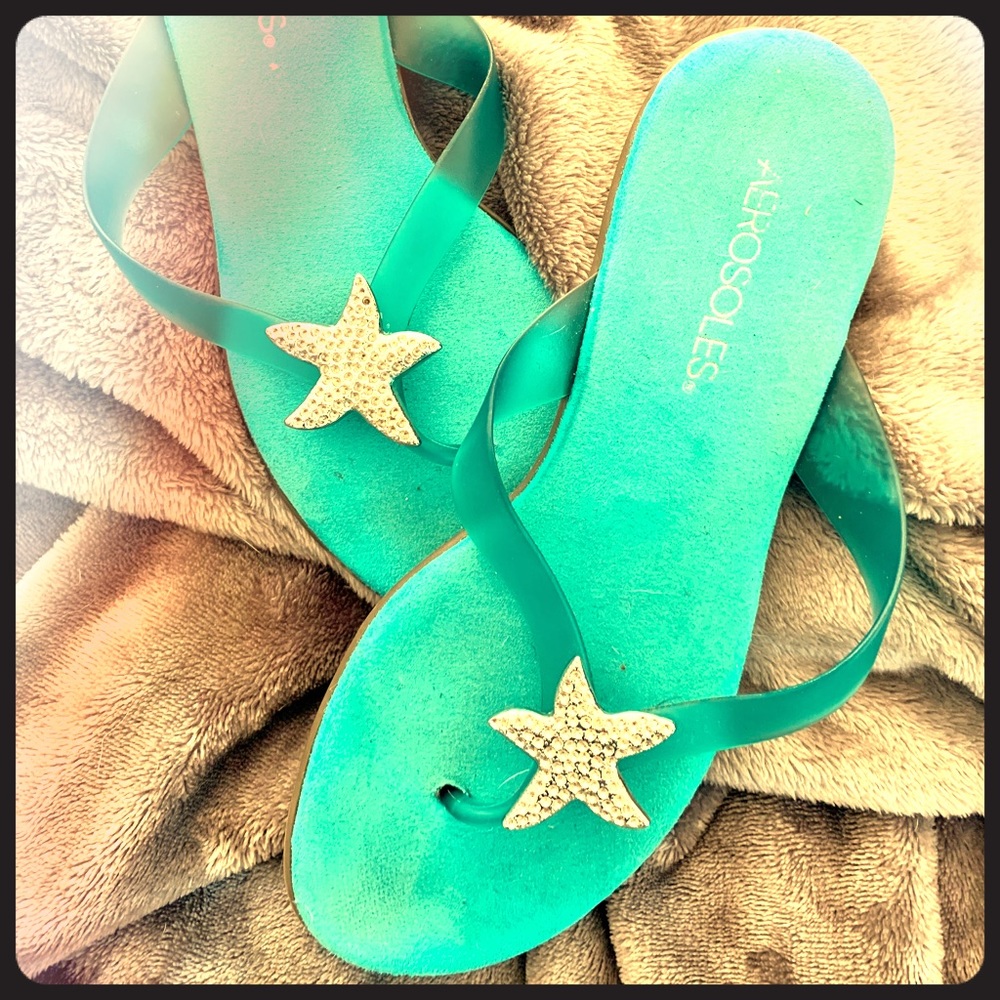 Aerosoles Size 7 Starfish Flip Flops